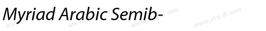 Myriad Arabic Semib字体转换